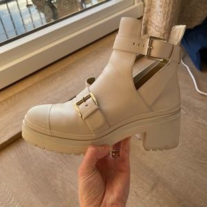 Michael Kors Corey Leather cutout ankle boots